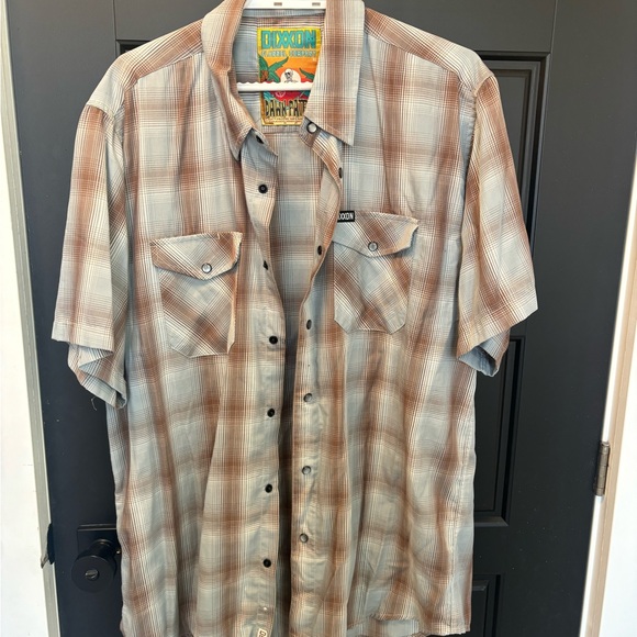 🔥2/$150🔥DIXXON Dawn Patrol Plaid Short Sleeve Shirt Men’s XL - Picture 4 of 7
